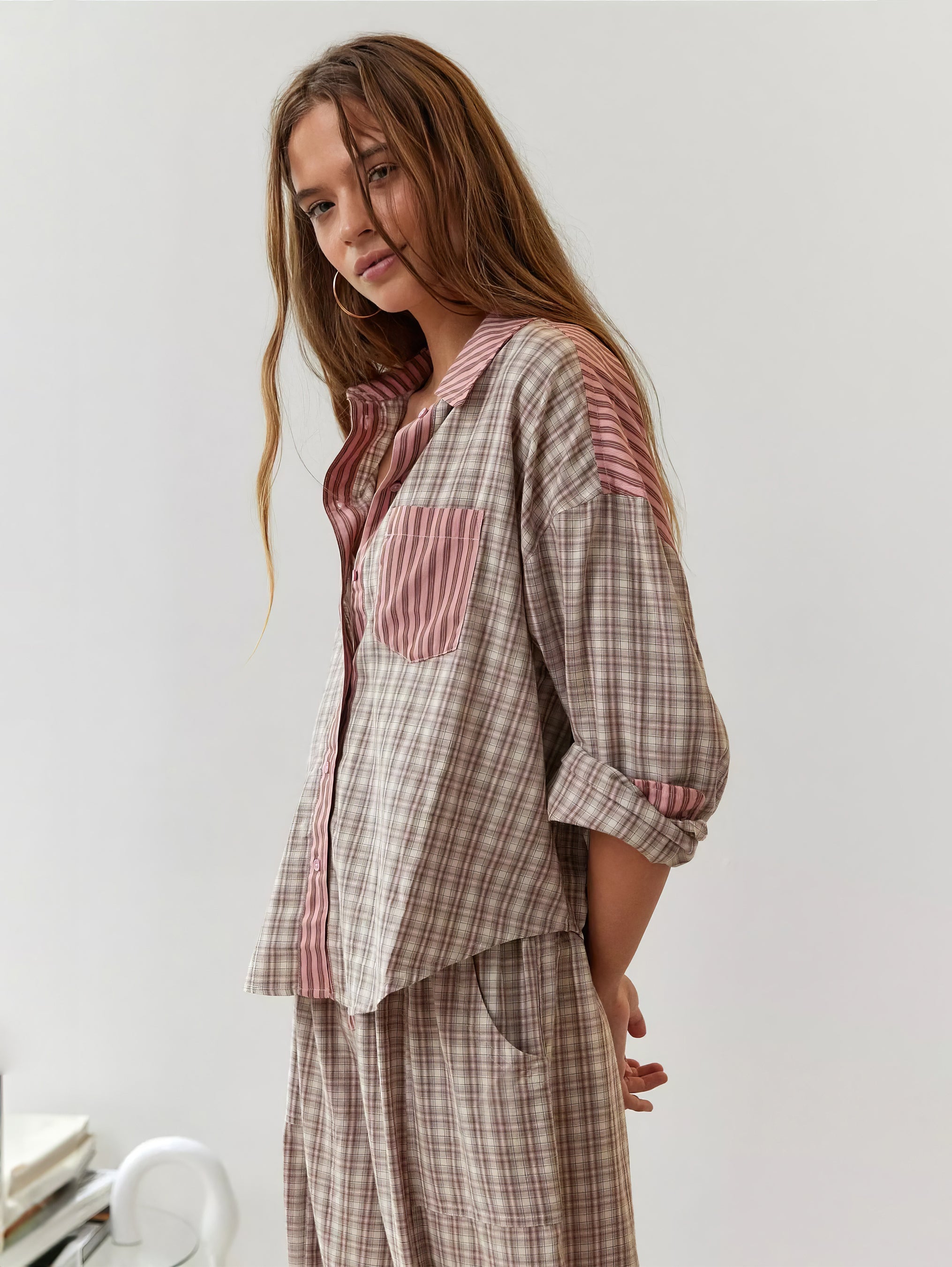 Women's Pajama Set Button Down - Loungewear