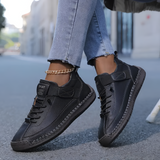 Men's Lace Up Hand Stitched Sneakers - Casual Outdoor Wear