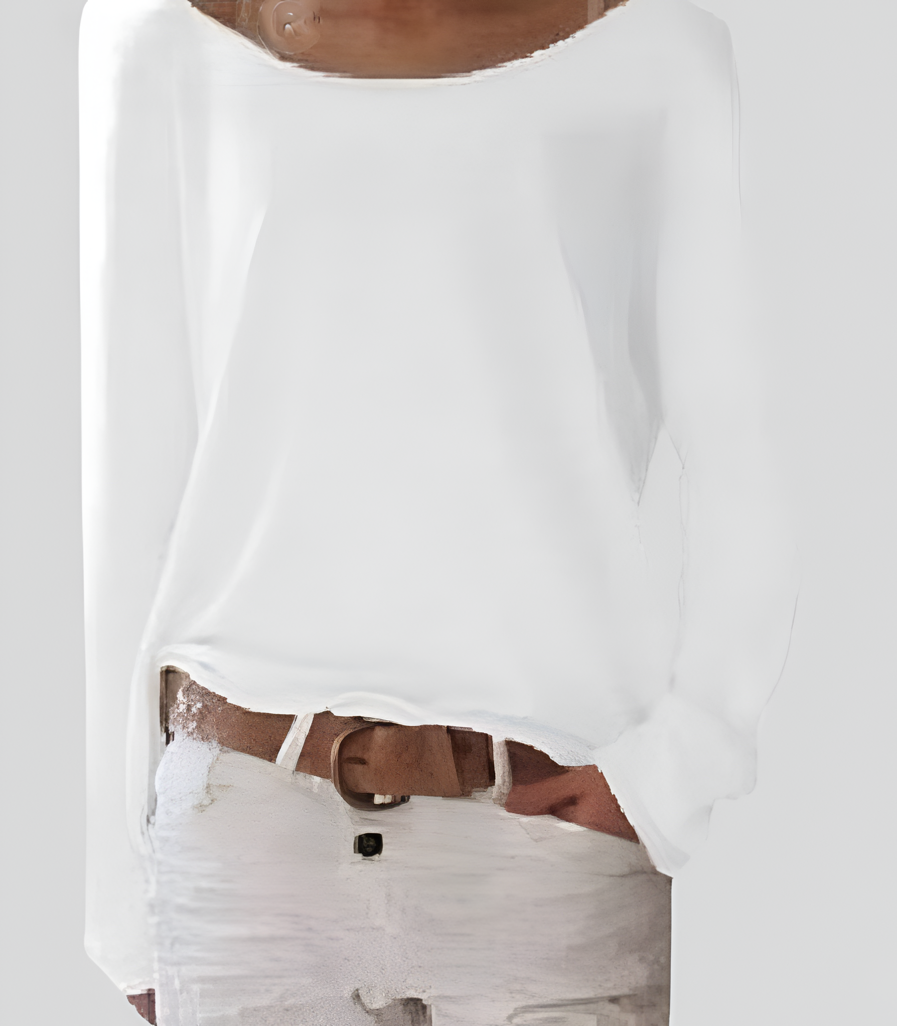 Women's Boat Neck Long Sleeve Knit Top - Casual Everyday Wear