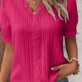 Women's Scalloped Neckline Blouse - Summer Casual Dres