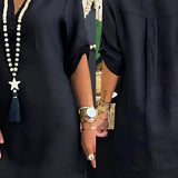 Women's Boho Shirt Dress - Summer Wear