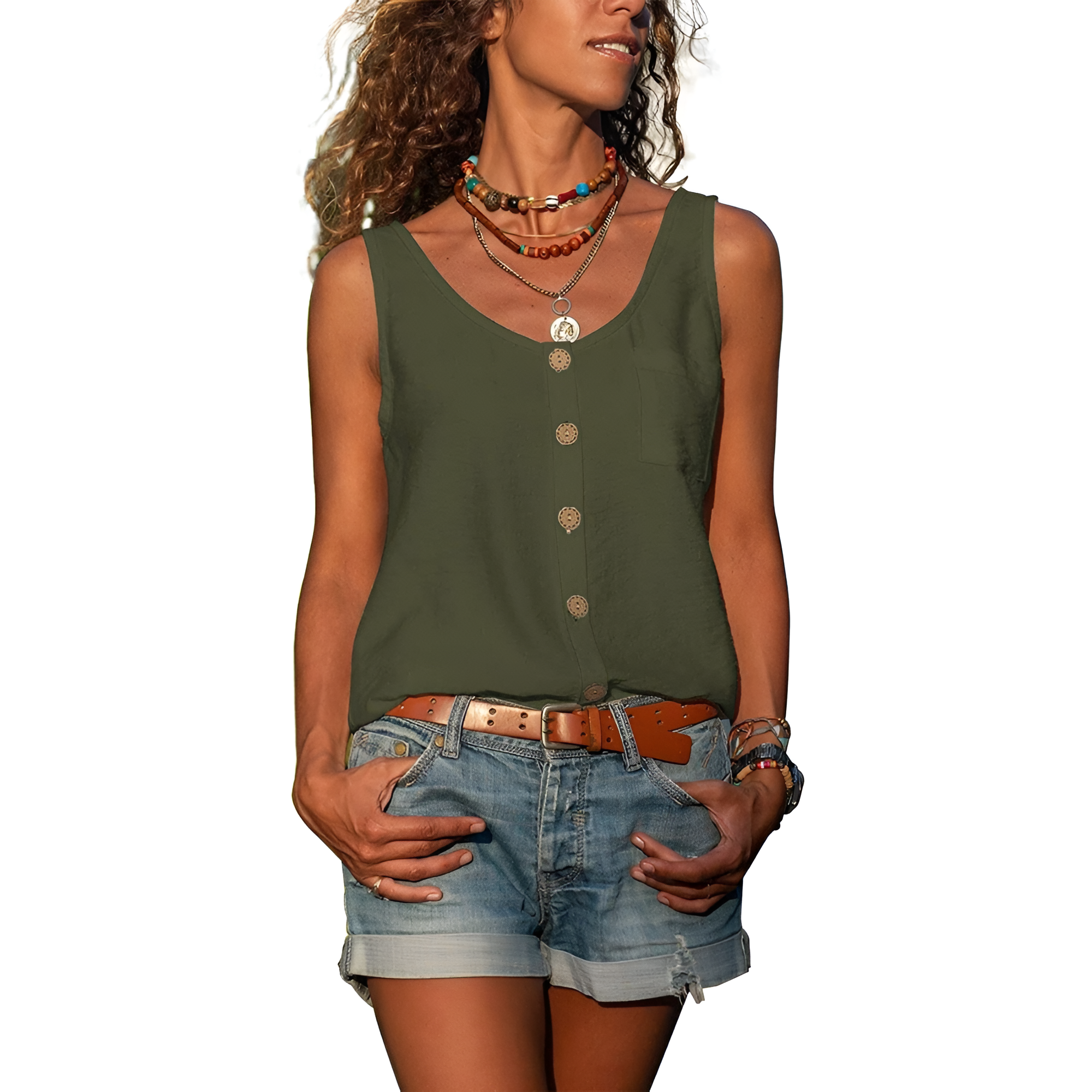 Women's Sleeveless Tank Top - Casual Summer Wear