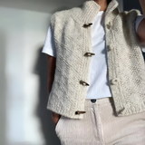 Women's Textured Knit Toggle Vest - Casual Layering