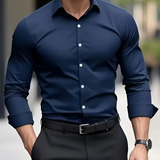 Men's Slim Fit Stretch Dress Shirt - Office Wear