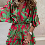 Women's Half Sleeve Mini Dress - Summer Beach Wear