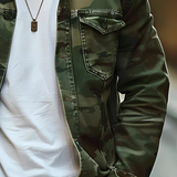 Men's Camouflage Denim Jacket - Casual Streetwear