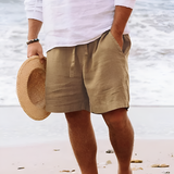Men's Drawstring Elastic Waist Shorts - Casual Beach Wear