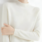 Women's Mock Neck Sweater - Office Wear