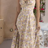 Women's Side Slit Midi Dress - Summer Wear