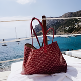 Women's Patterned Coated Tote Bag - Travel Commuter