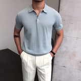 Men's Slim Fit Knitted Polo Shirt - Smart Casual Wear
