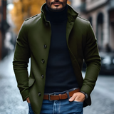 Men's Slim Fit Stand Collar Jacket - Business Casual