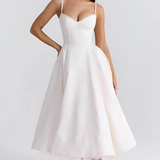 Women's Bustier Corset Midi Dress - Cocktail Party
