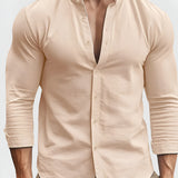 Men's Shoreline Banded Long Sleeve Shirt - Summer Casual Wear