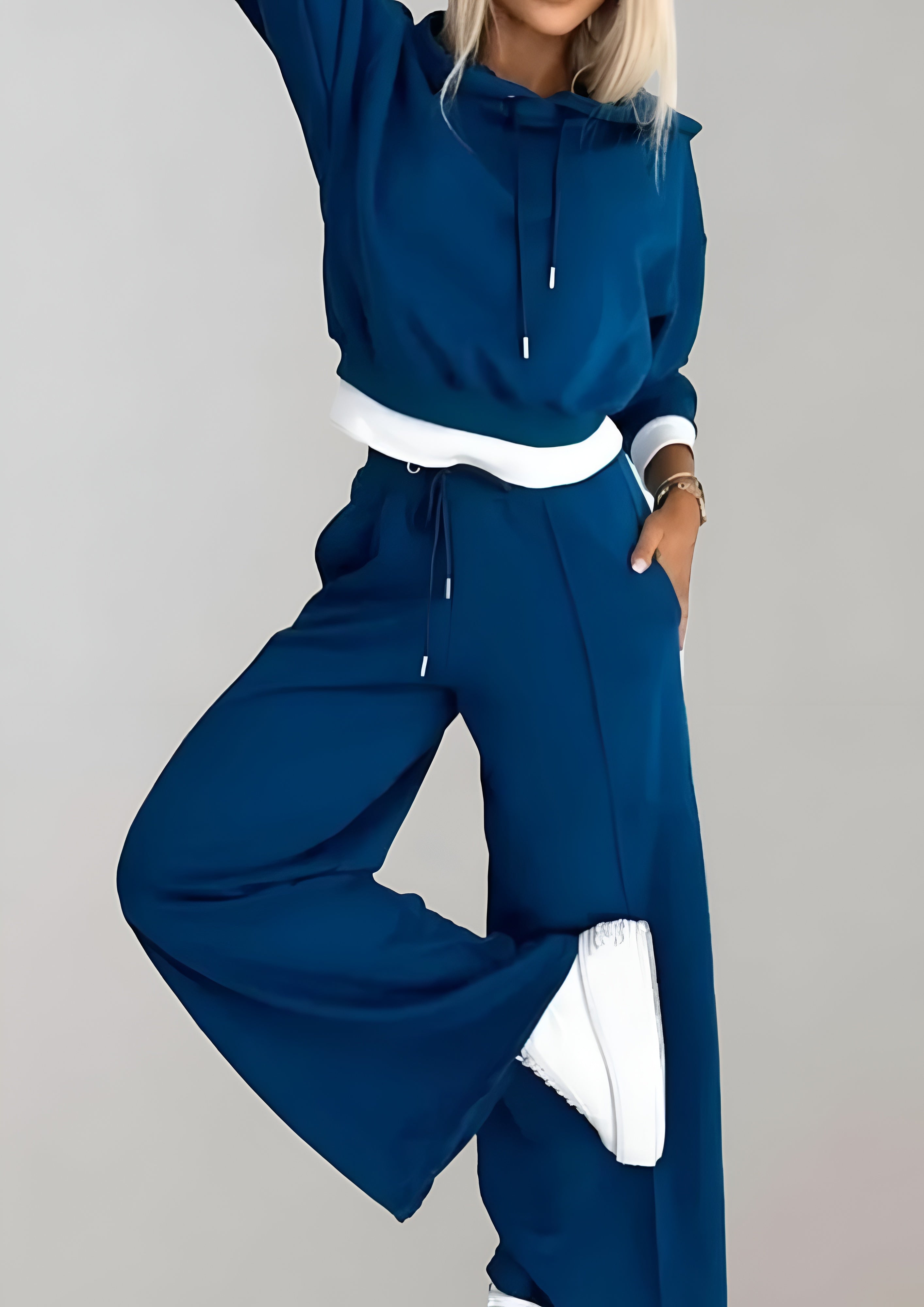 Women's Casual Hoodie Tracksuit Set - Casual Streetwear