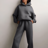 Women's Oversized Hooded Jogger Set - Casual Loungewear