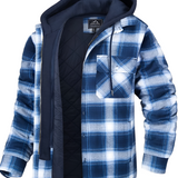 Men's Hooded Flannel Jacket - Casual Workwear