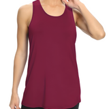 Women's Racerback Longline Tank Top - Athletic Wear