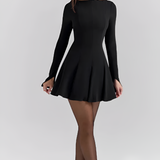 Women's Long Sleeve Fit Flare Dress - Cocktail Party