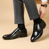 Men's Pointed Toe Lace Up Oxford Shoes - Formal Wear
