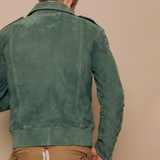 Men's Slim Fit Suede Harrington Jacket - Casual Wear