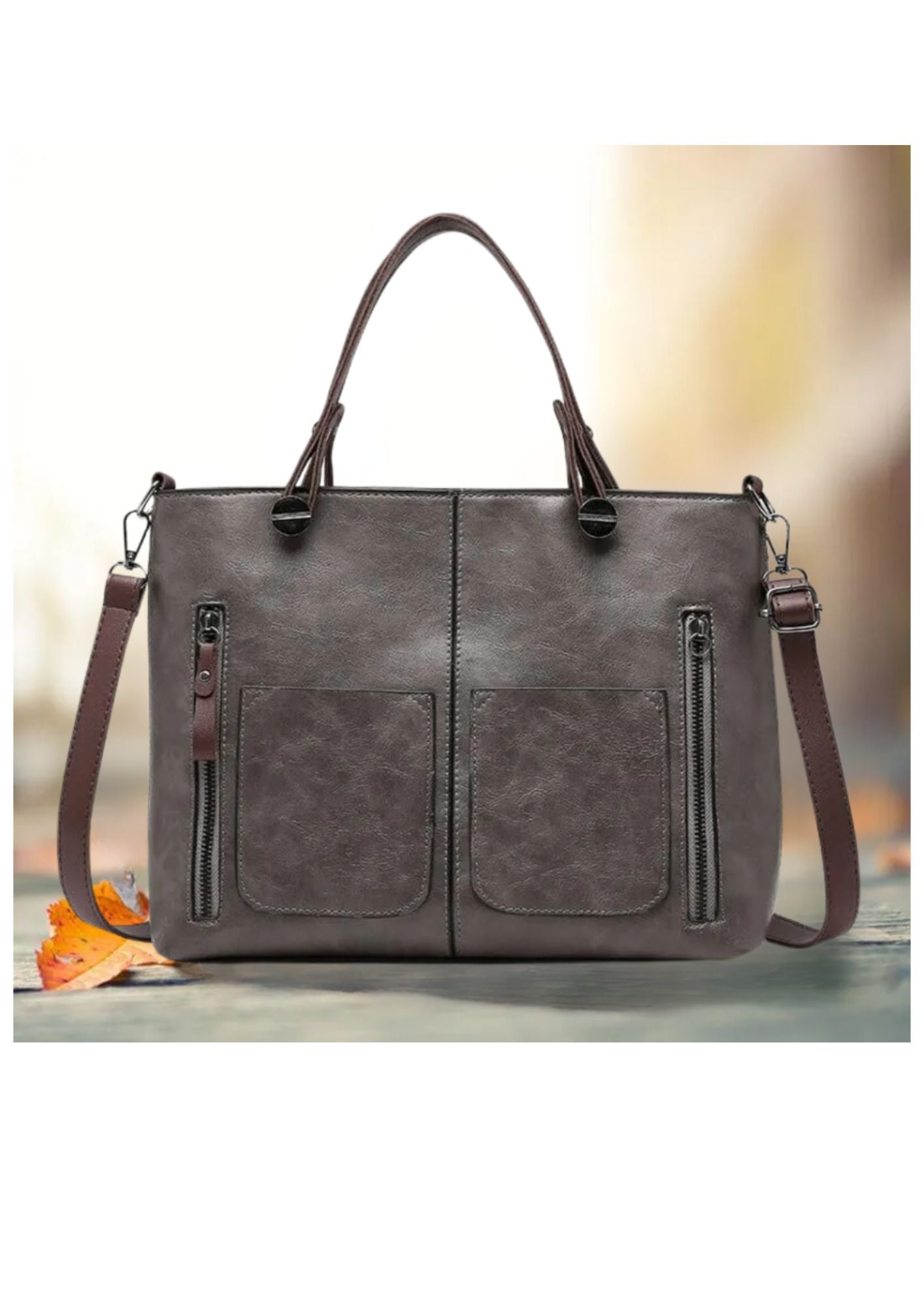 Women's Leather Shoulder Bag - Elegant Classic