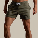 Men's Striped Slim Fit Performance Shorts - Gym Wear