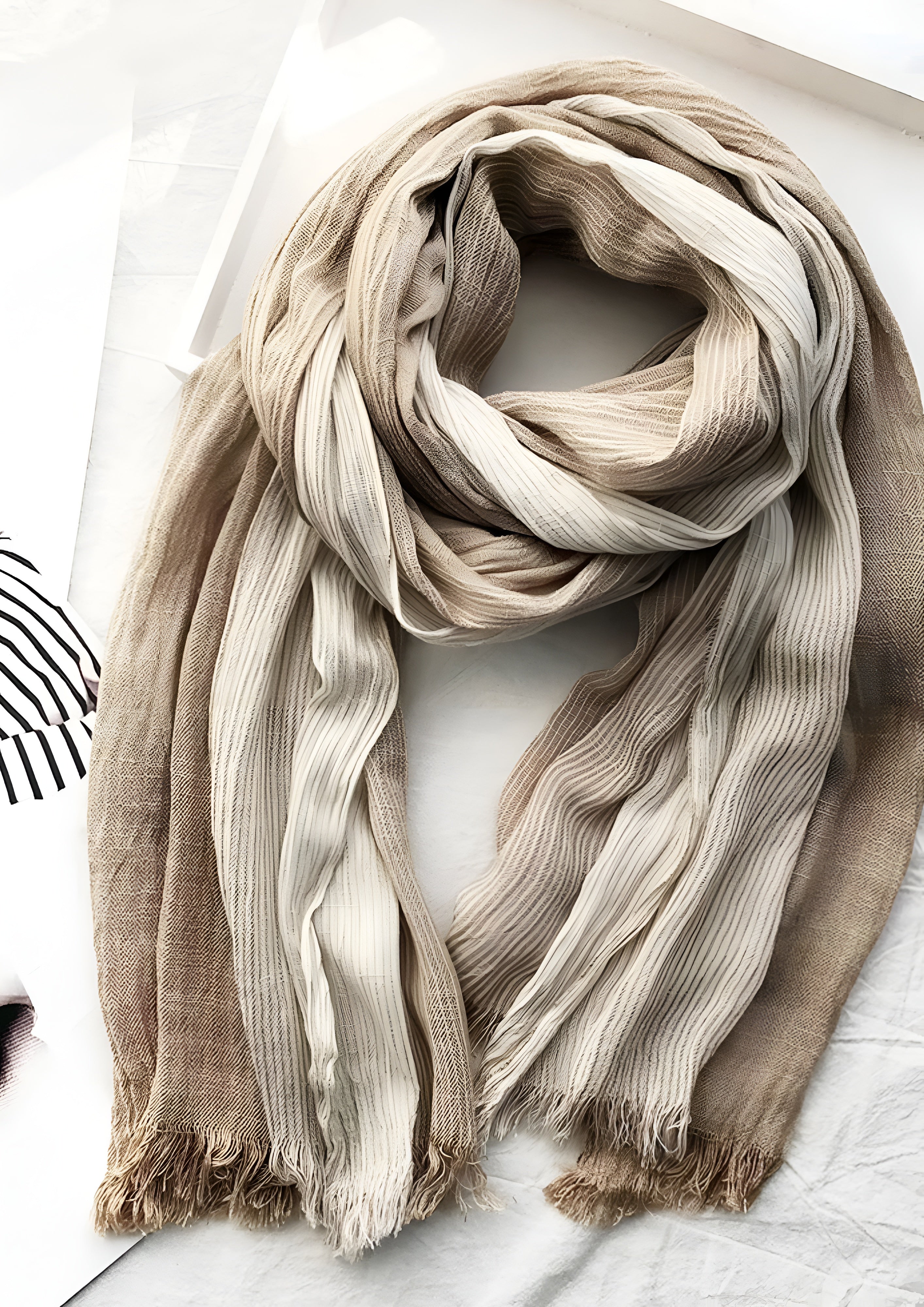 Women's Striped Scarf - Year Round Wear