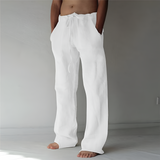 Men's Loose Fit Drawstring Trousers - Casual Beachwear