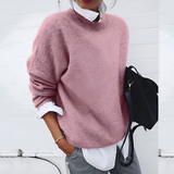 Women's Crewneck Knit Sweater - Casual Daily Wear