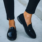 Women's Croc Embossed Loafers - Office Wear