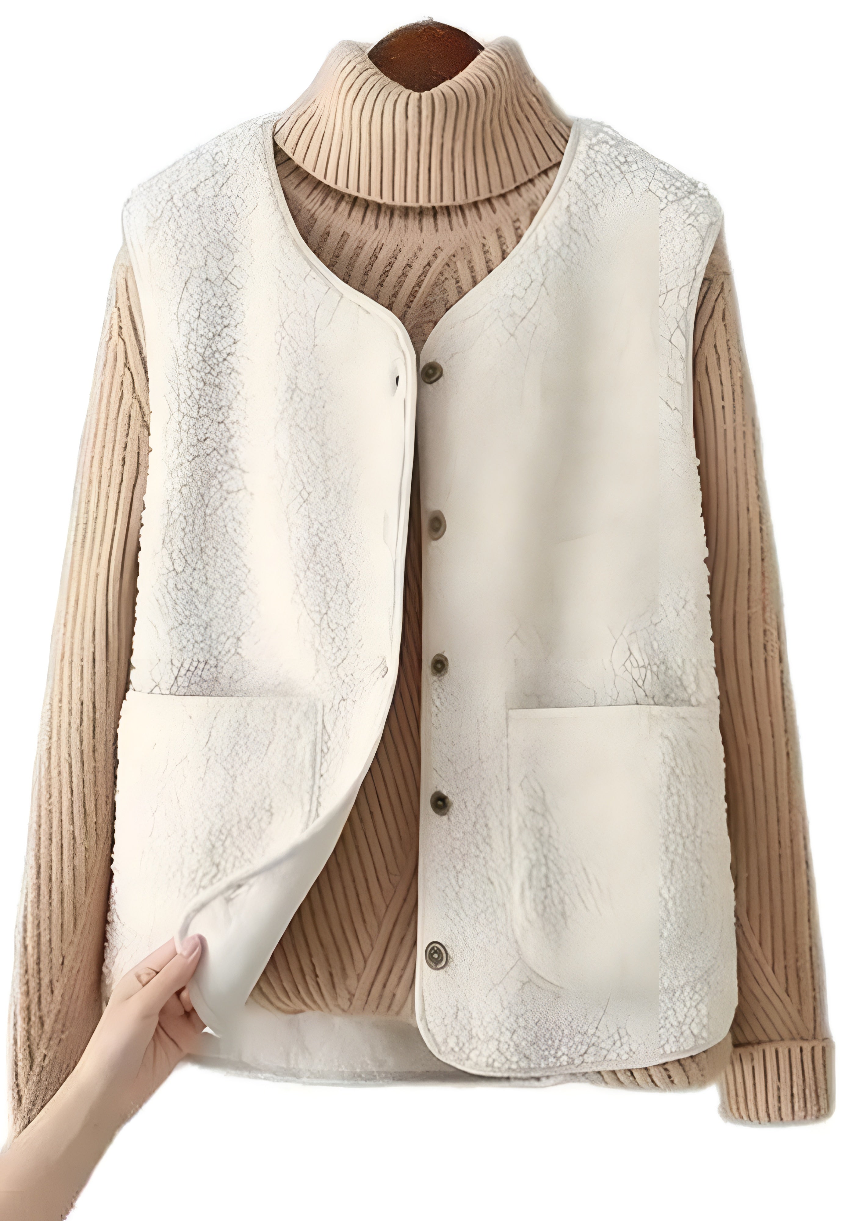 Women’s Button-Front Sleeveless Vest – Winter Layering