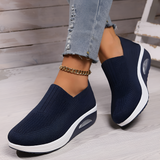 Women's Mesh Wedge Slip On Sneakers - Daily Walking