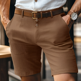 Men's Slim Fit Button Detail Shorts - Casual Summer Wear