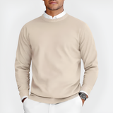 Men's Textured Crew Neck Sweater - Casual Everyday Wear