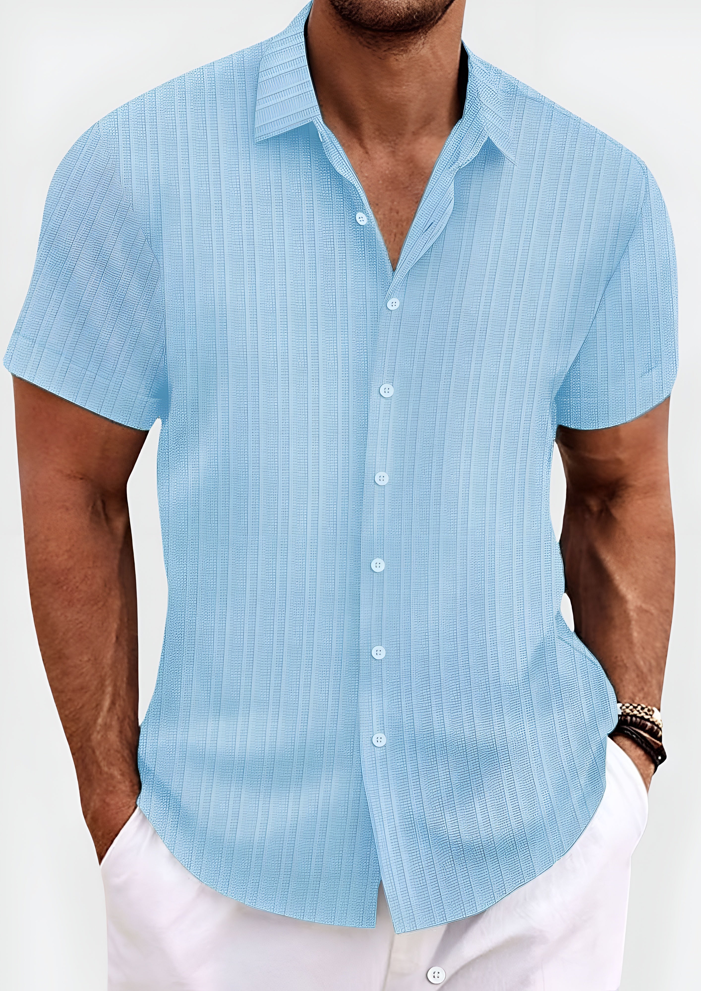 Men's Ribbed Short Sleeve - Summer Wear