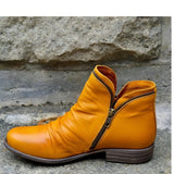 Women’s Leather Ankle Boots - Autumn Outdoor Wear