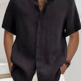 Men's Button Down Collared Shirt - Summer Casual Wear