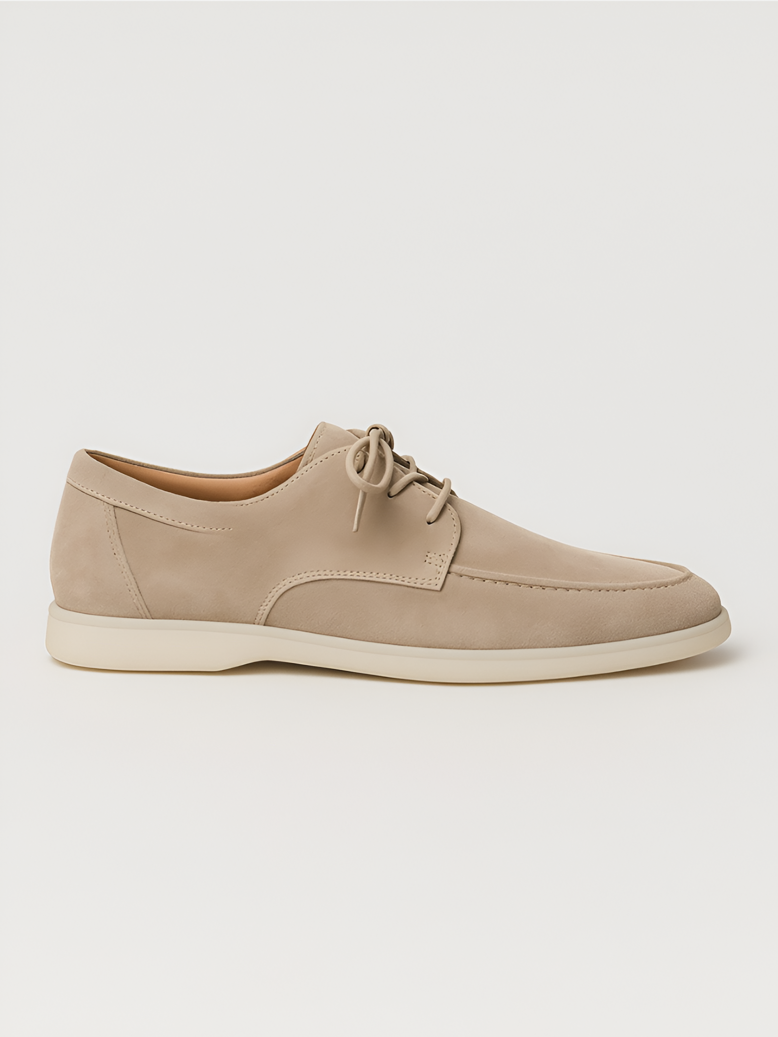 Men's Suede Finish Lace Up Oxford Shoes - Smart Casual