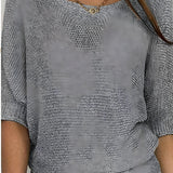 Women's Pullover Knitted Dolman Top - Summer Wear