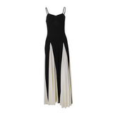 Women's Godet Pleated Maxi Dress - Evening Wear
