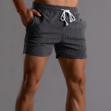 Men's Striped Slim Fit Performance Shorts - Gym Wear