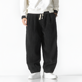 Men's Wide Leg Corduroy Trousers - Casual Everyday Wear