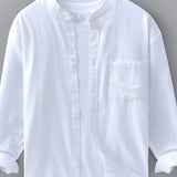 Men's Long Sleeve Button Down Shirt - Summer Casual Wear