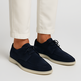 Men's Suede Finish Lace Up Oxford Shoes - Smart Casual