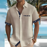 Men's Contrast Trim Polo Shirt - Beach Casual