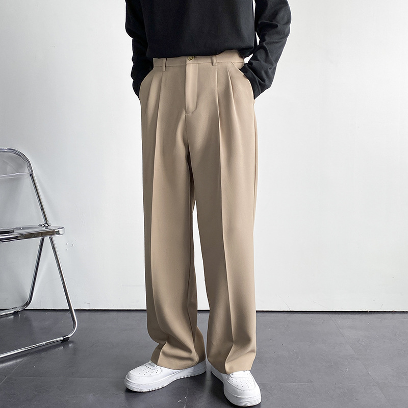 Men's Dress Pants Pleated Wide Leg - Smart Casual