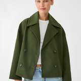 Women's Double Breasted Pea Coat - Casual Chic