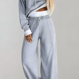 Women's Casual Hoodie Tracksuit Set - Casual Streetwear