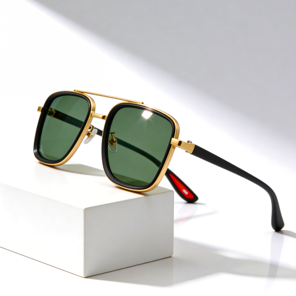 Men's Square Frame Aviator Sunglasses - Outdoor Style